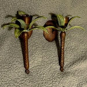 Palm Tree candle holder sconces
